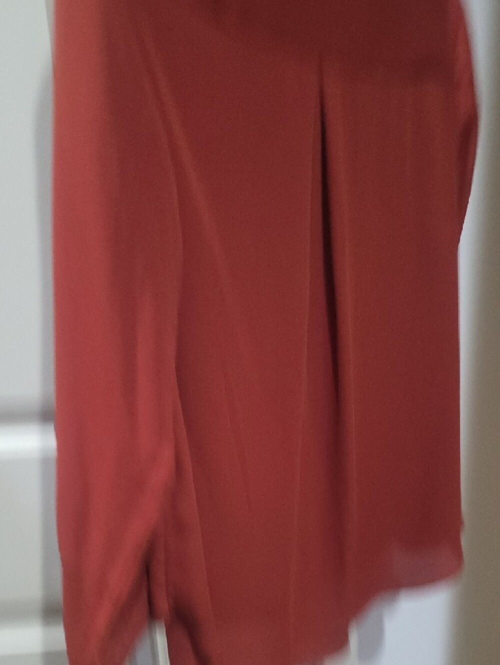 IC COLLECTION Rust Ruffle-Front Blouse - Picture 7 of 7